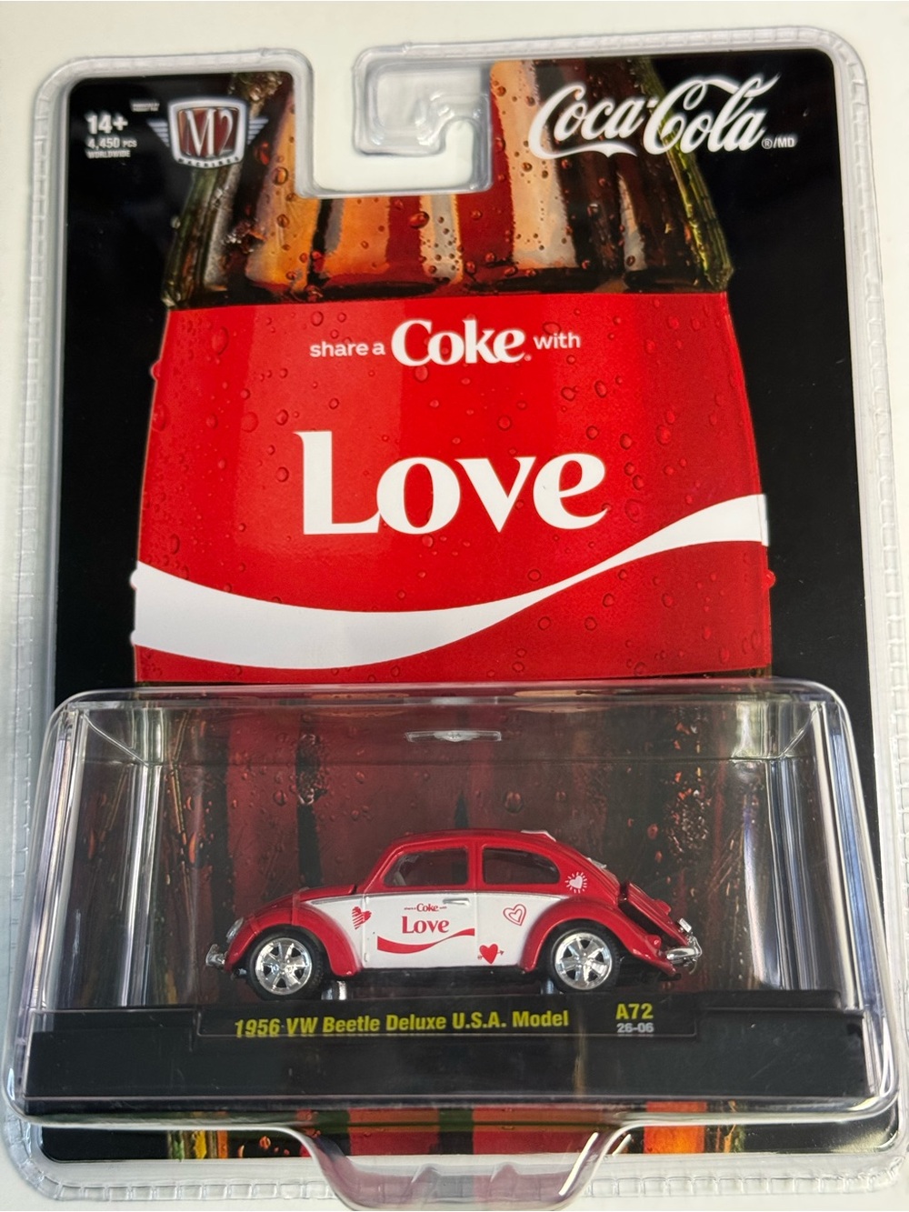 M2 Machines COCA-COLA 1956 VW BEETLE DELUXE U.S.A. MODEL